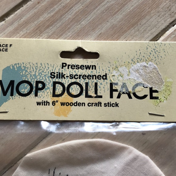 NWT mop doll faces presewn silk-screened on craft stick for doll making - Picture 9 of 16